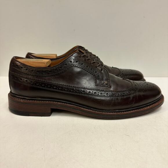 VERY GOOD Grant Stone x J. Crew Ludlow Longwing Wingtip Derby Brown Leather 10 main image 7